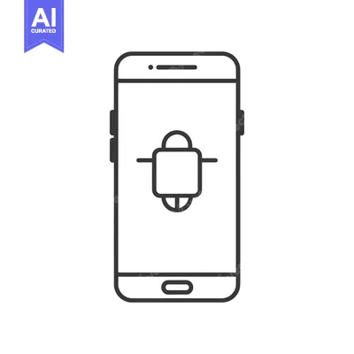Aset premium populer: Smartphone with a Lock Icon on the Screen