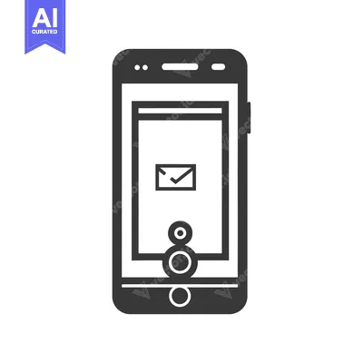 Aset premium populer: Smartphone with a New Email Notification and a Home Button