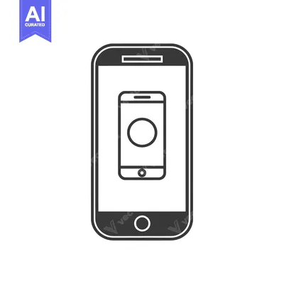Aset premium populer: Smartphone with a Phone Icon on its Screen