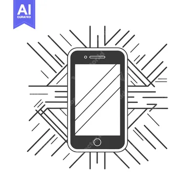 Smartphone with Diagonal Lines Pattern