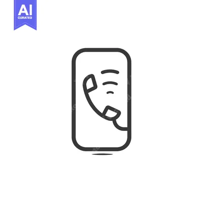 Smartphone with Incoming Call and Wifi Signal Icon
