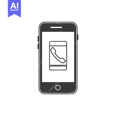 Smartphone with Incoming Call Icon Displayed on Screen