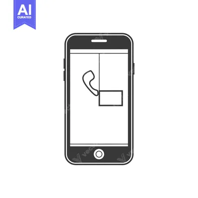 Smartphone with Incoming Call Icon on Screen