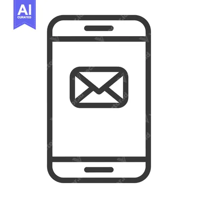 Smartphone with New Email Notification Icon