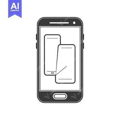 Aset premium populer: Smartphone with Two Smaller Screens Inside