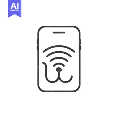 Popular premium asset: Smartphone with Wi-Fi and Dog Paw Print Symbol