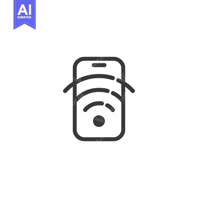 Smartphone with Wi-Fi Signal Icon