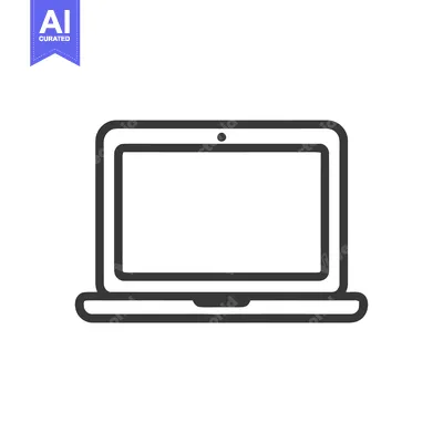 Premium design asset: Sleek Laptop Icon: Modern, Minimalist Design for Digital Interface