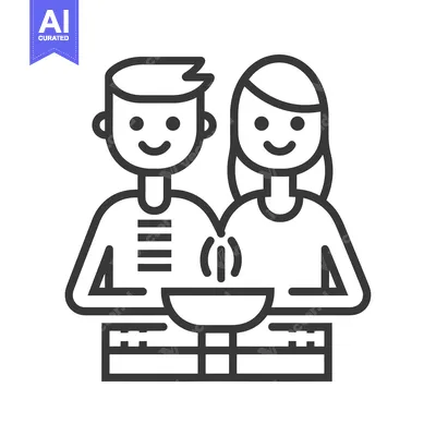 Smiling Couple Sharing a Bowl with Steam Rising from It