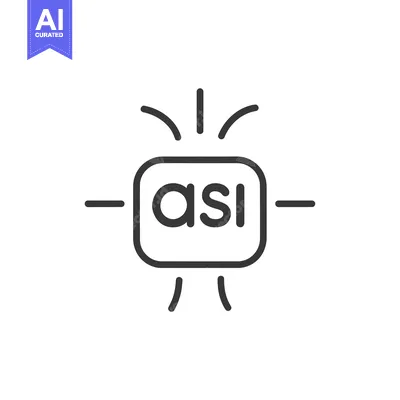 A black and white line art icon depicting a square box with "ASI" insi
