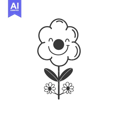 Smiling Flower with a Big Round Nose