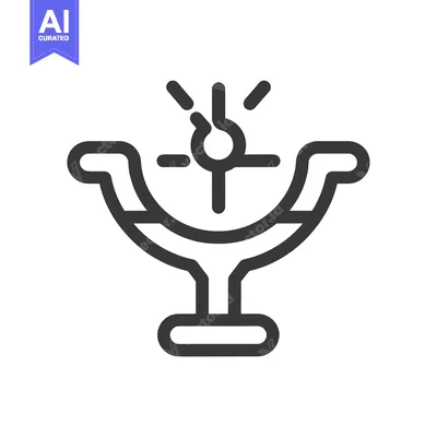 A Black and White Line Art Icon Depicting a Target on a Pedestal