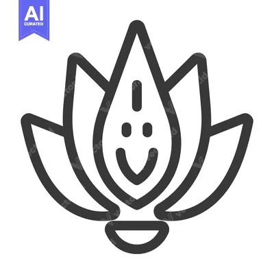 Aset premium populer: Smiling Flower with Five Petals and a Central Bud