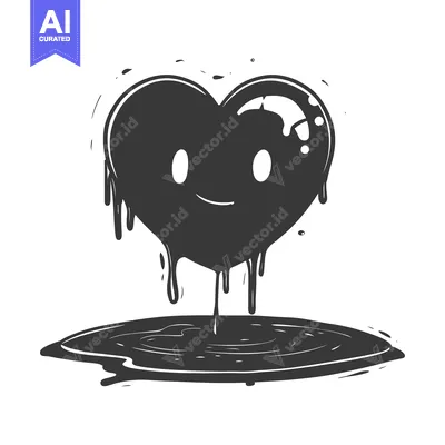 Smiling Heart Shaped Liquid Pool