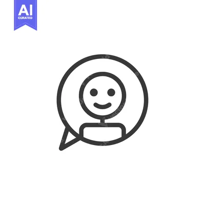 Smiling Person Icon in a Speech Bubble