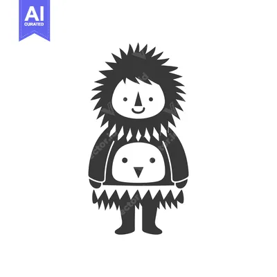 Smiling Person Wearing a Bird-Shaped Sweater and Fur-Trimmed Clothes