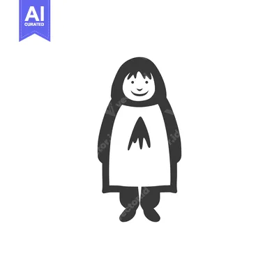 Smiling Person Wearing a Hooded Robe with a Mountain Symbol