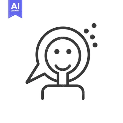 Aset premium populer: Smiling Person with Speech Bubble and Thought Bubbles