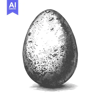 Popular premium asset: A single illustrated egg with speckled textured exterior surface