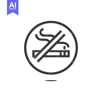 Aset premium populer: No Smoking Symbol: Minimalist Design with Cigarette and Smoke