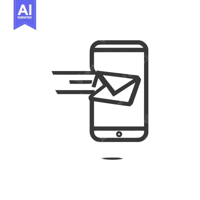 Popular premium asset: Mobile Email Delivery: Sleek Line Art of Smartphone Sending Message