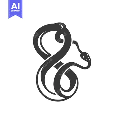Snake Forming the Number Eight