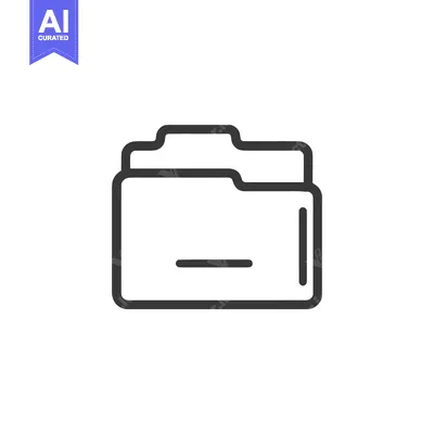 Minimalist Folder Icon: Clean Line Art for File Management