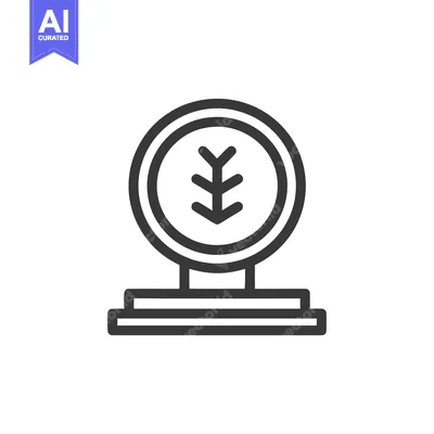 Aset premium populer: Minimalist Tree Stamp Icon: Circular Emblem with Branching Design