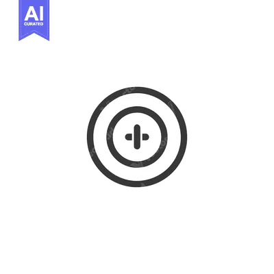 Minimalist Target Icon: Concentric Circles with Central Plus Sign