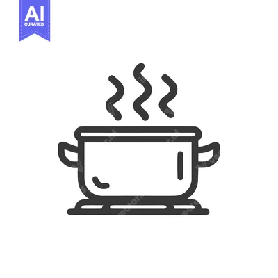 Popular premium asset: Steaming Pot Icon: Simple Cooking Illustration with Rising Vapor