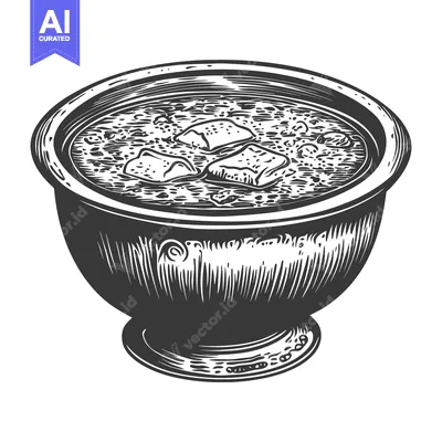 An illustrative depiction of a bowl containing delicious food preparat