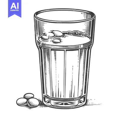 A tall clear glass holding a milky liquid with small round objects
