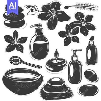 Spa and Wellness Products and Accessories with Flowers