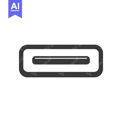 Aset desain premium: Minimalist Rectangular Icon: Dark Gray Shape with Rounded Corners on W