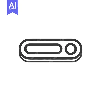 Premium design asset: Minimalist Toggle Switch Icon: Clean Line Art on White Background