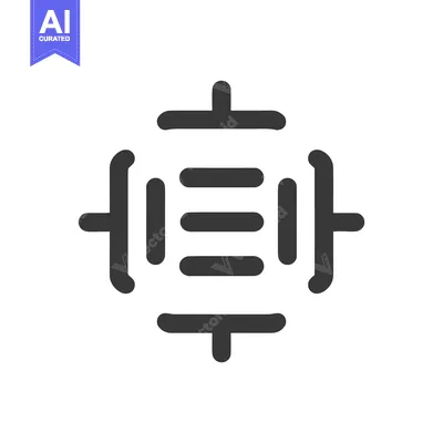 Aset desain premium: Abstract Geometric Icon: Symmetrical Design with Horizontal Bars and V