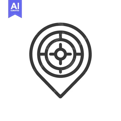 Location Pin with Target Symbol: Precision and Navigation Icon