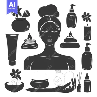 Spa Treatment with Essential Oils, Candles, and Massage Stones