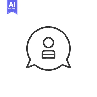 Aset premium populer: Speech Bubble Icon with Human Figure Inside