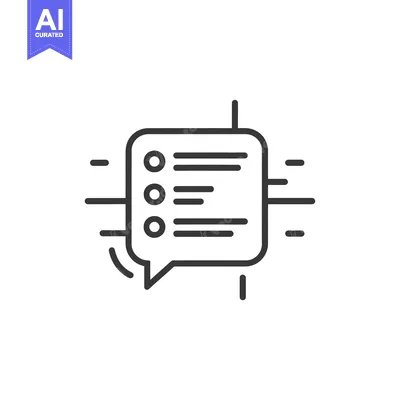 Speech Bubble with Multiple Choice Options and Lines