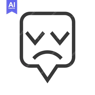 Speech Bubble with Sad Emoticon