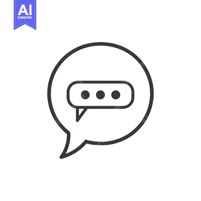 Aset desain premium: Speech Bubble with Three Ellipses