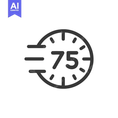 Aset premium populer: Speed 0 75 Icon Line Art Icon 11280