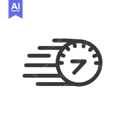 Popular premium asset: Speedy Seven: Dynamic Clock Icon with Motion Lines, Fast Time Concept