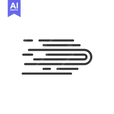 Premium design asset: Dynamic Motion Lines: Abstract Speed Icon in Minimalist Design, Vector