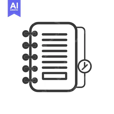 Spiral Bound Notebook with Clock Icon