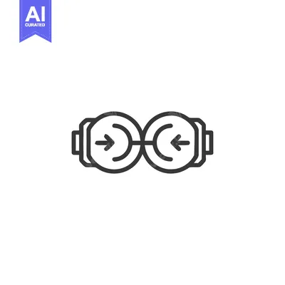 Aset desain premium: Converging Arrows: Abstract Line Art Symbolizing Connection and Collab
