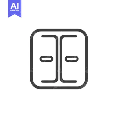 Popular premium asset: Minimalist Wardrobe Icon: Rounded Square with Two Doors and Handles