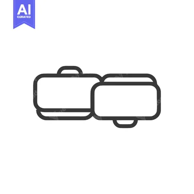Premium design asset: Minimalist Suitcase Icon: Connected Luggage for Travel Design