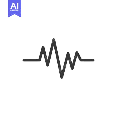 Heartbeat Pulse Line Graphic: Medical Rhythm Illustration on White Bac